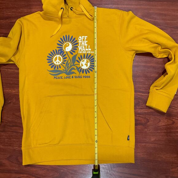 Vans Hoodie In Our Hands Pullover Golden Yellow Size Medium Skater Streetwear - Picture 16 of 16